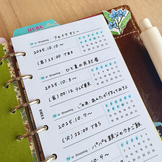 ドラマ記録リフィル | ミニ6