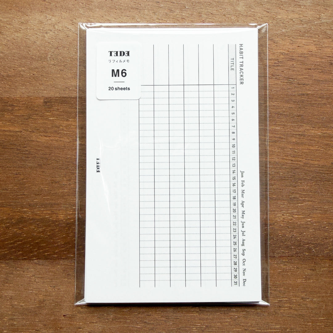 ハビットトラッカーリフィル | ミニ6